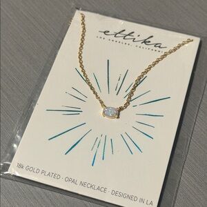 Opal gold plated necklace